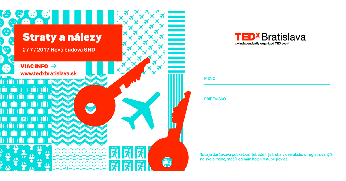 TEDxBratislava, voucher, darcekova poukazka